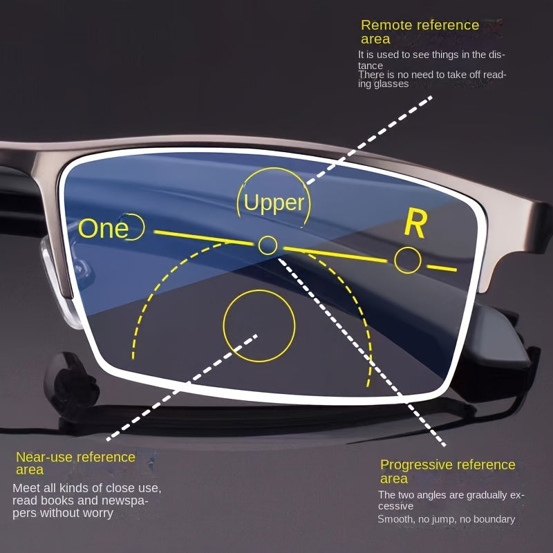 1pc Elegant TR90 Photochromic Progressive Multifocal Glasses