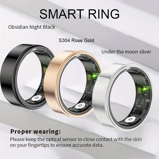 Smart Ring for Men Women Fitness Tracker IP68 Waterproof