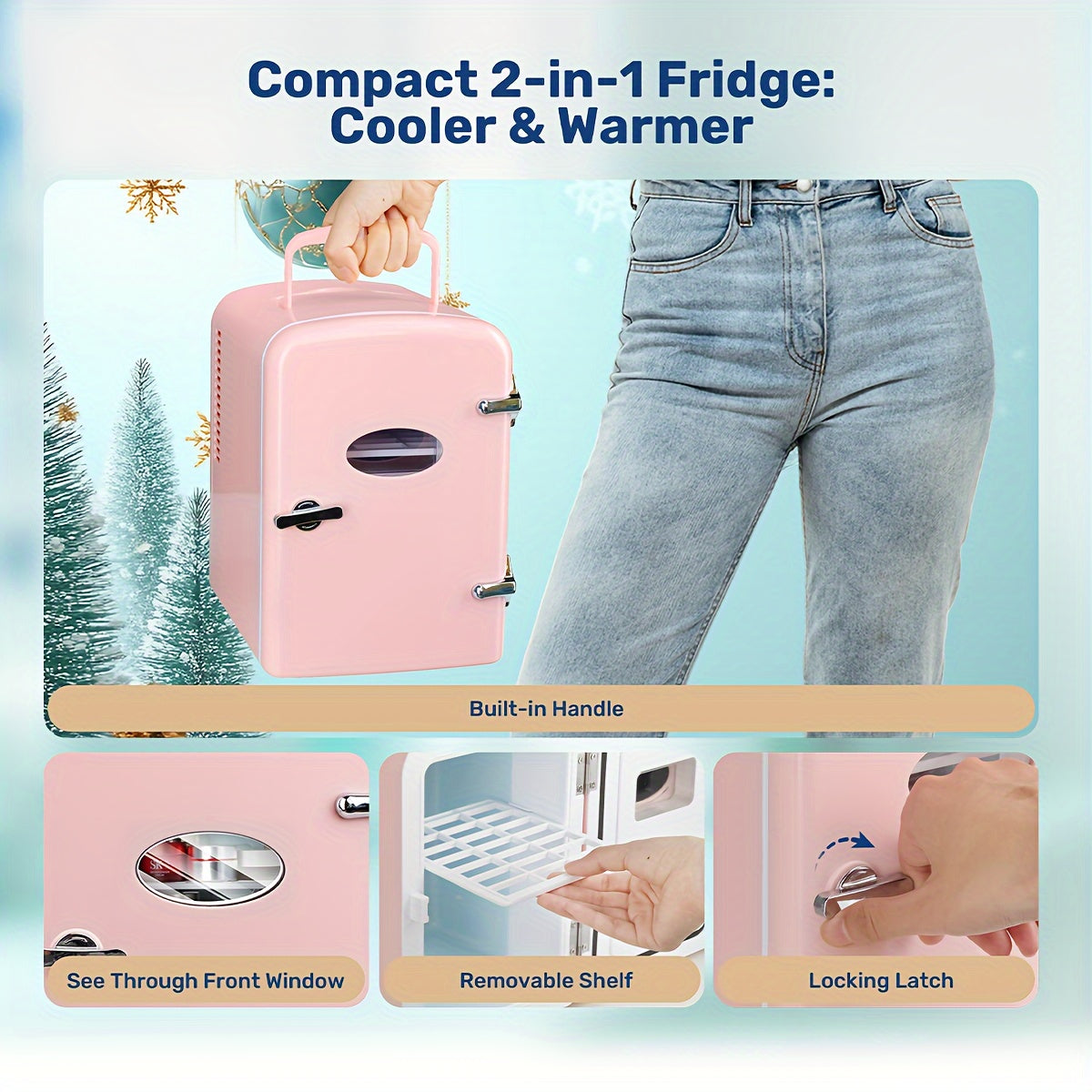 IPower 1.06gal/6 Can Portable Cooler & Warmer Mini Refrigerator