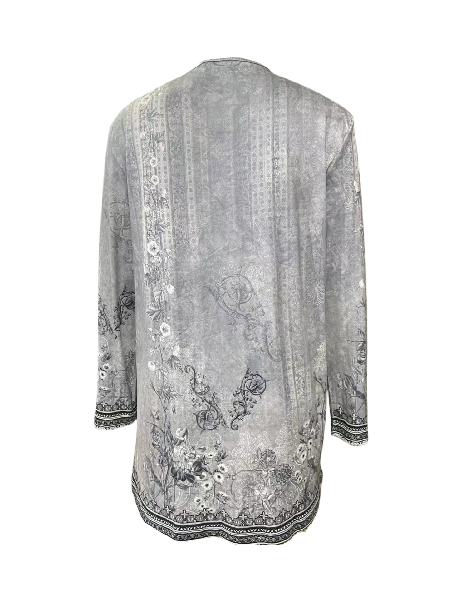 Spring And Autumn New Women Tops Floral Print Cardigan