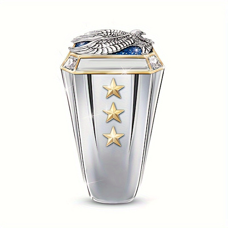 Two Tone Eagle Rings For Men New Fashion Punk Style