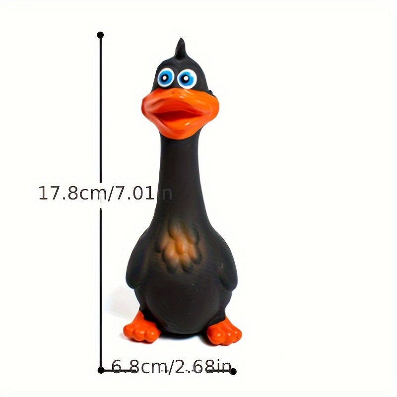 3Pcs Squeaky Chicken Dog Toys Durable Rubber Duck Chew Toys With Screaming Sound Bite Resistant Teeth Grinding Interactive Pet Play For All Breeds