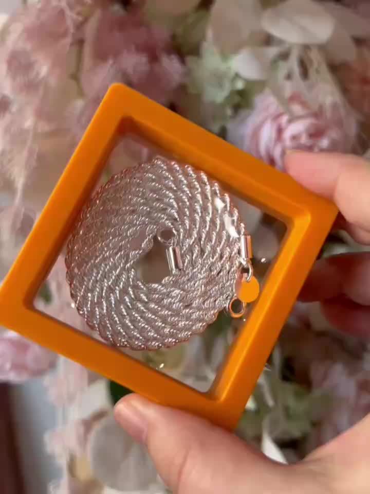 Dynamic Deals Direct Rope Chain Necklace Sterling Silver