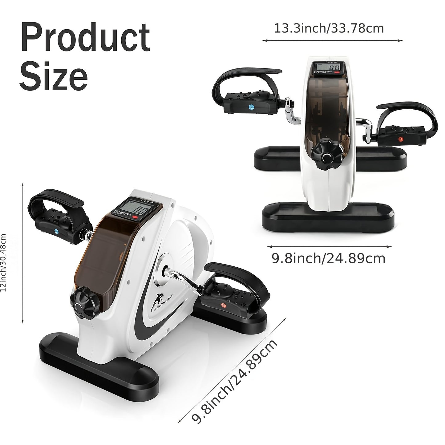Under-Desk Pedal Trainer with Digital Display and Adjustable Resistance