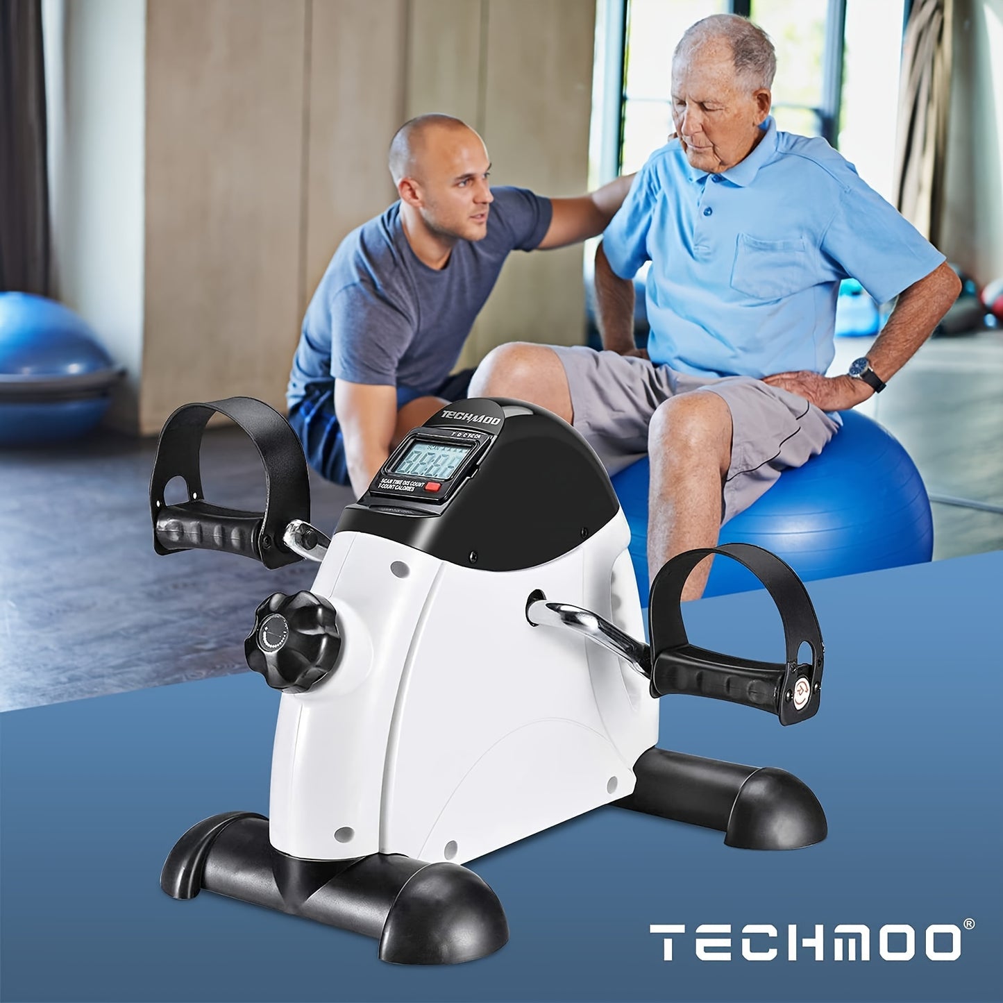 Under-Desk Pedal Trainer with Digital Display and Adjustable Resistance