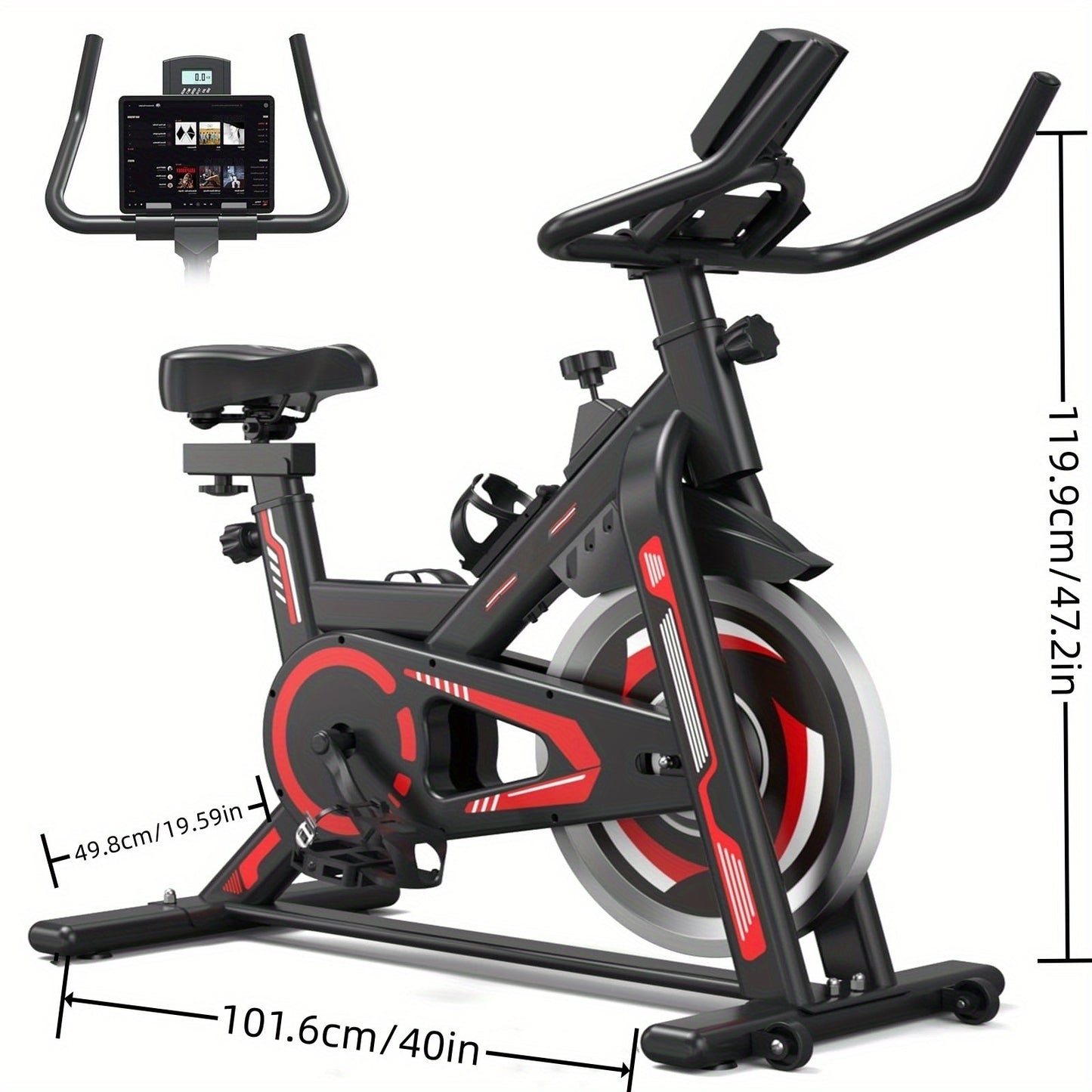 Exercise Bike with Digital Display & Comfortable Seat Cushion