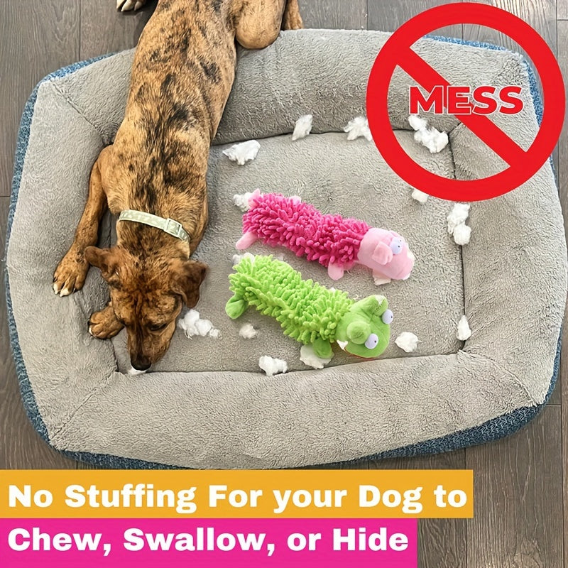 6 Pack Durable Pet Squeak Toys No Stuffing Plush Dogs Chew Toy for Small Medium Large Breed Chewers Squeaky Interactive Teething Toy Tough Puppy Supplies Best Birthday Gift for Dog Lovers