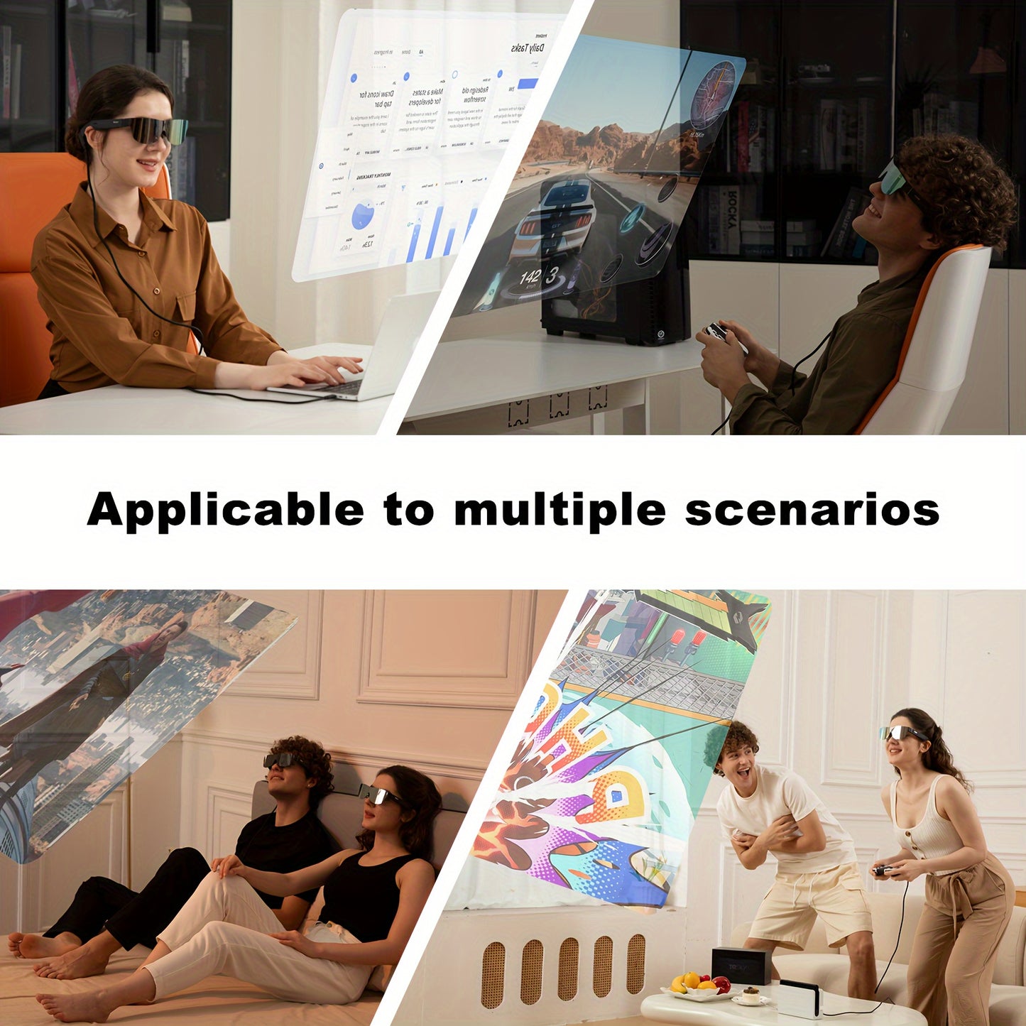 T1 AR Smart Glasses, 150 Inch OLED Virtual Display