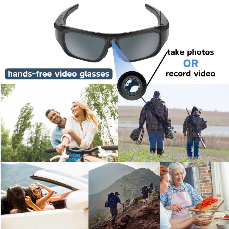4K HD Smart Glasses Camera USB Rechargeable 180-Min Battery Life