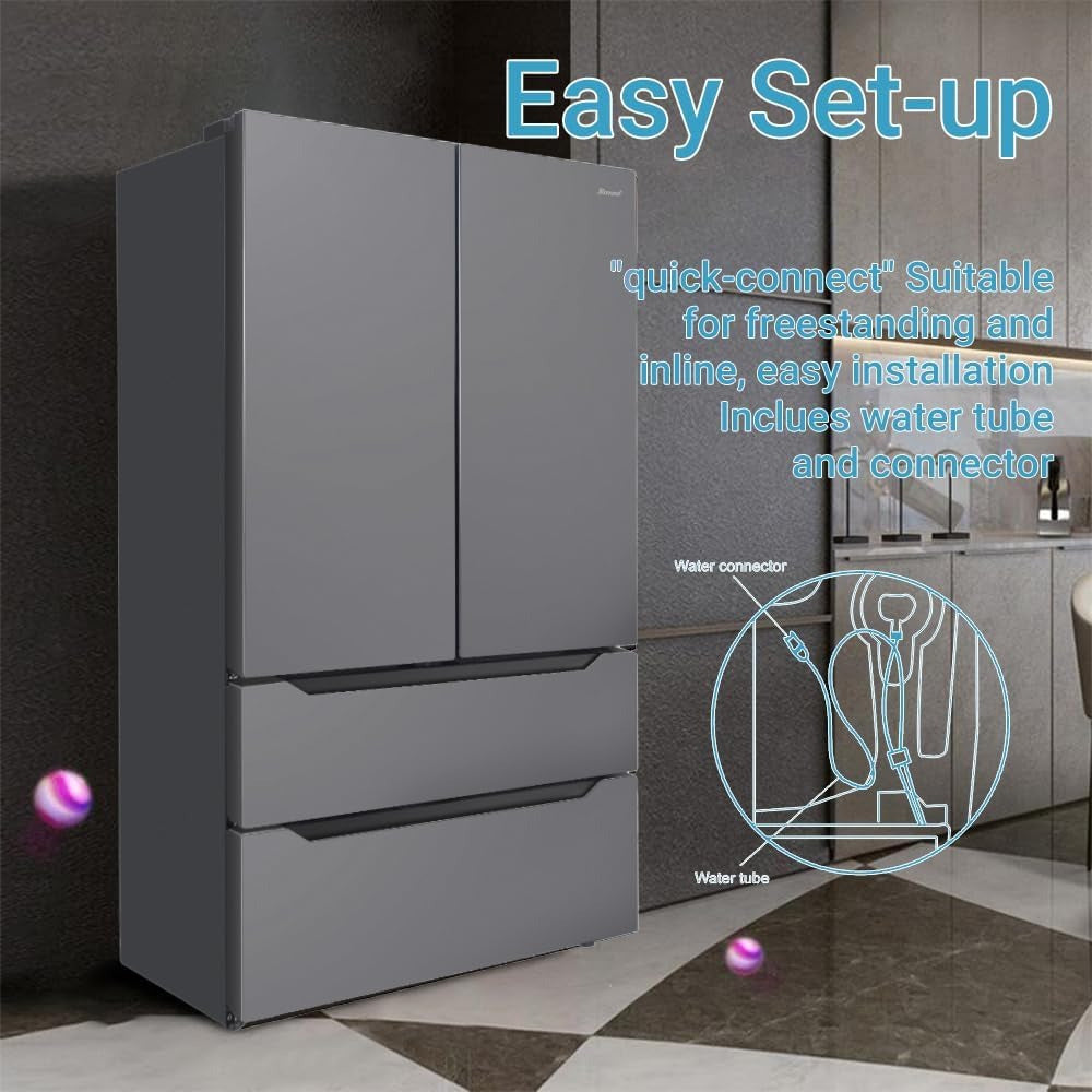 22.5 Cu.Ft Stainless Steel Refrigerator - Counter-Depth Design