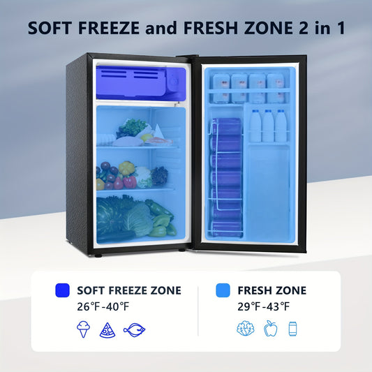 3.2 Cu.Ft Compact Mini Fridge with Freezer Energy Saving Design