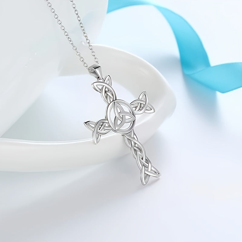 Sterling Silver Celtic Cross Pendant 4.48g 925 Crafted