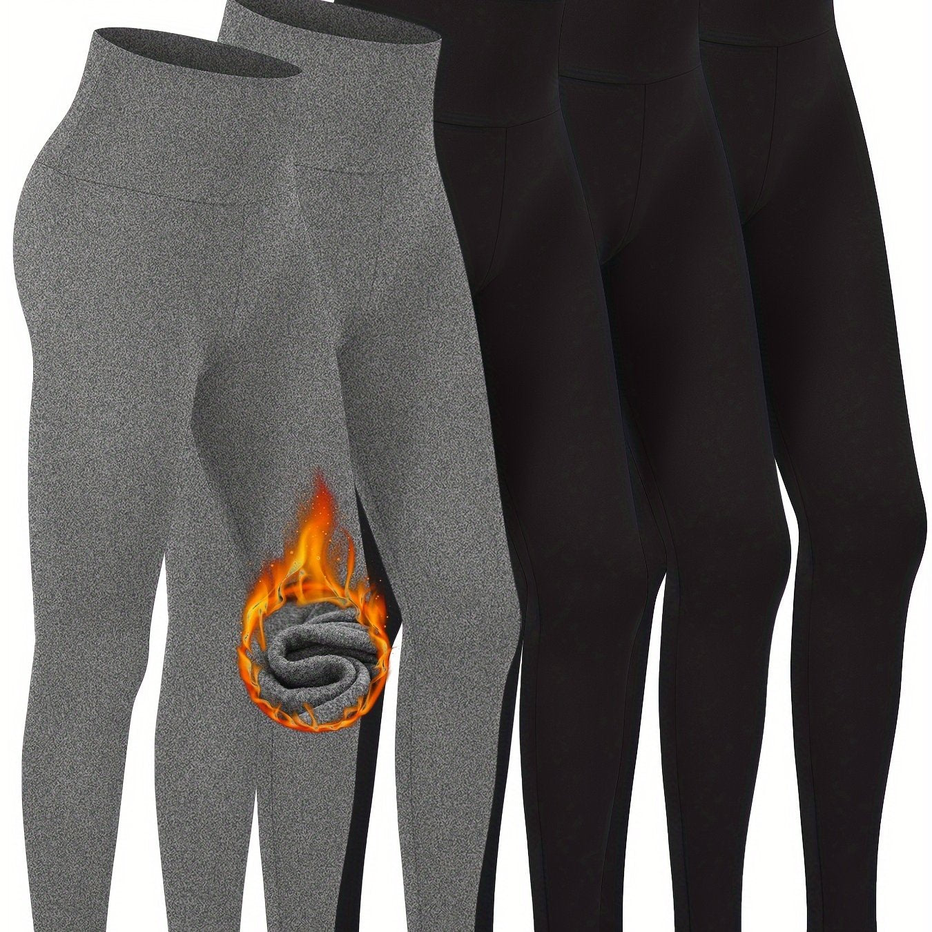 Warm Thermal High Waisted Leggings by Dynamic Deals Direct