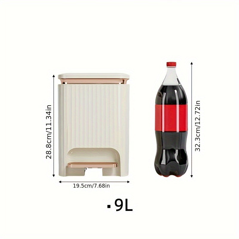 Luxury Large-Capacity Foot Pedal Trash Can with Odor Seal