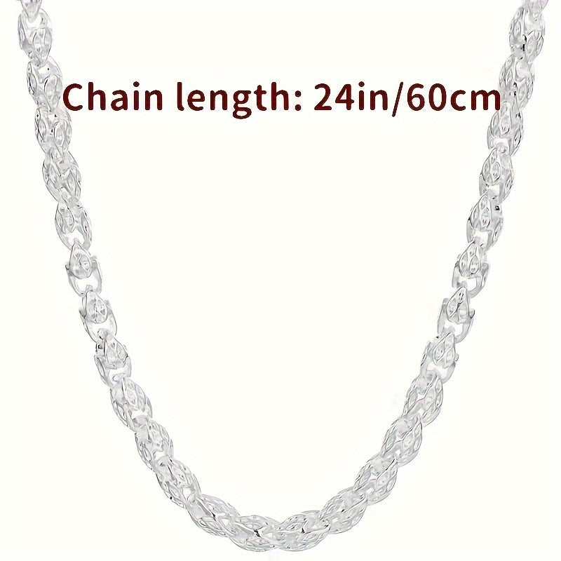 Elegant 925 Sterling Silver Bamboo Chain Necklace - Hypoallergenic & Nickel-Free, Modern Minimalist Design - Perfect Gift for Any Occasion, Men And Women, Fashion Jewelry, Avant-garde Style