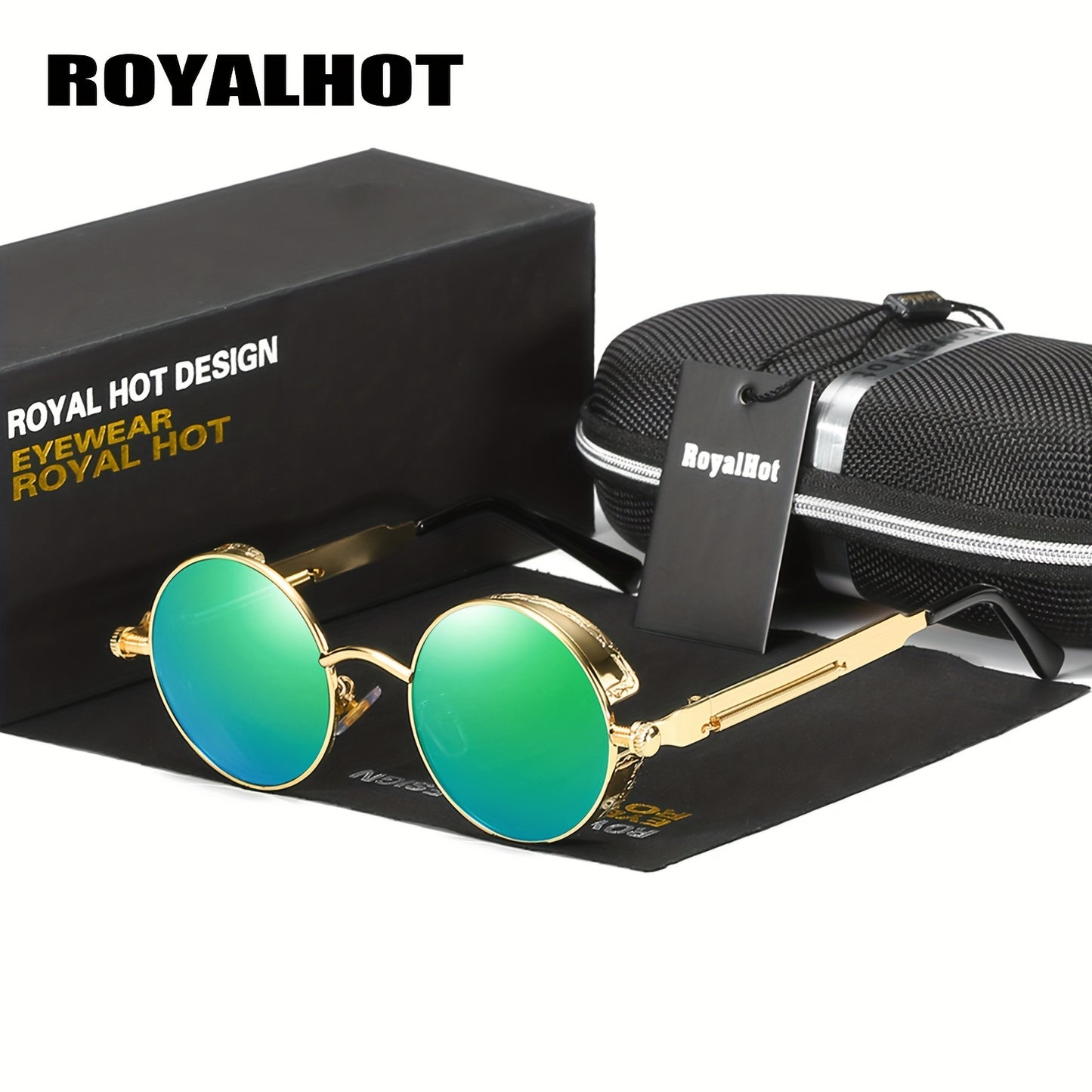 RoyalHot Polarized Round Frame Punk Fashion Glasses For Outdoor