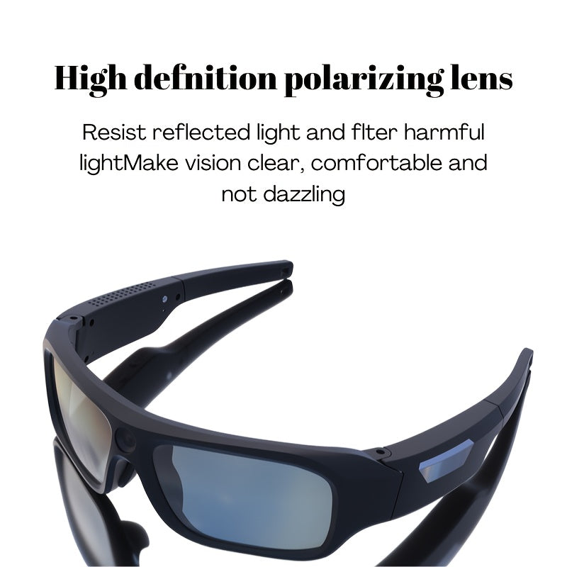 4K HD Smart Glasses Camera USB Rechargeable 180-Min Battery Life