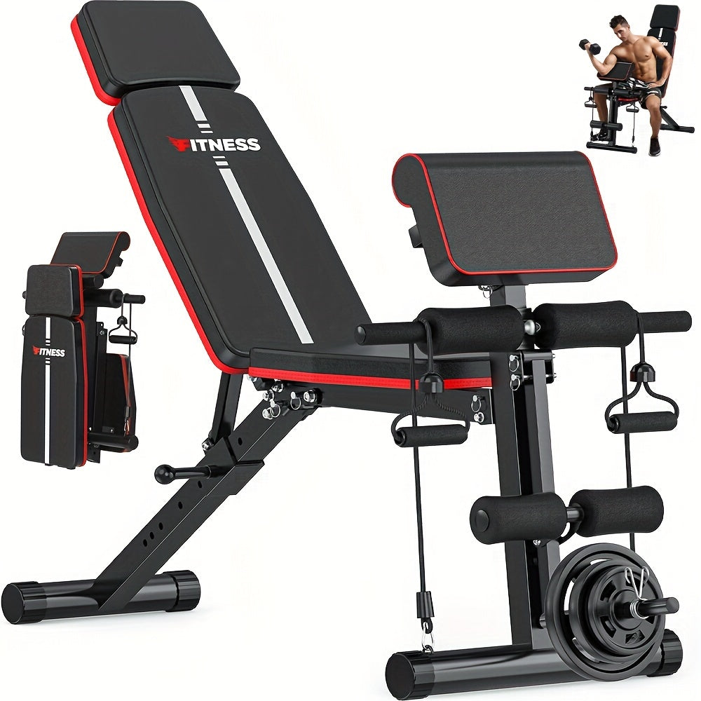 Workout Bench For Home Gym, Foldable Incline Decline Benches For Full Body Workout 770lbs