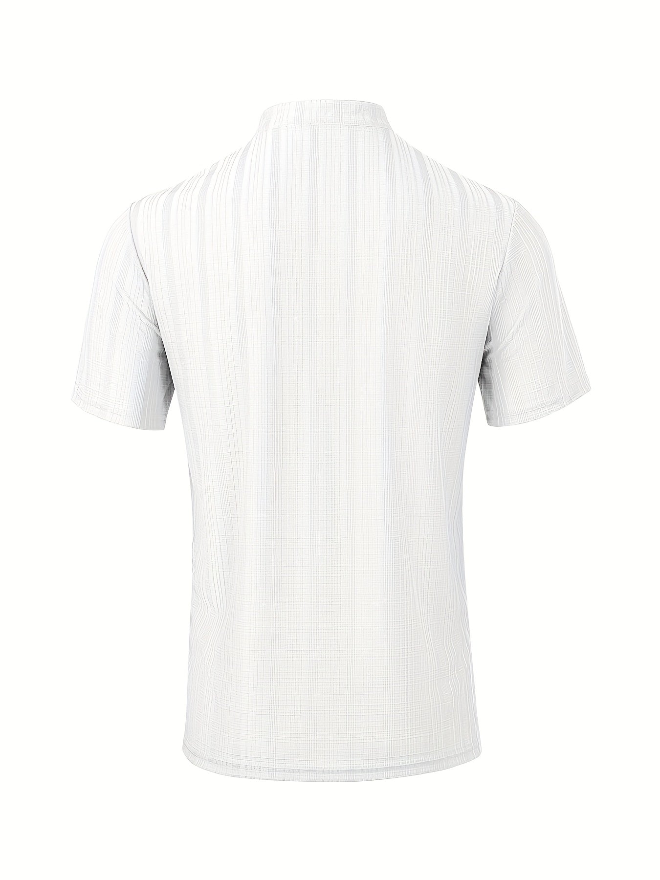 Men'S Solid Color Short-Sleeve Shirt with a Casual Pocket, Perfect for Summer.