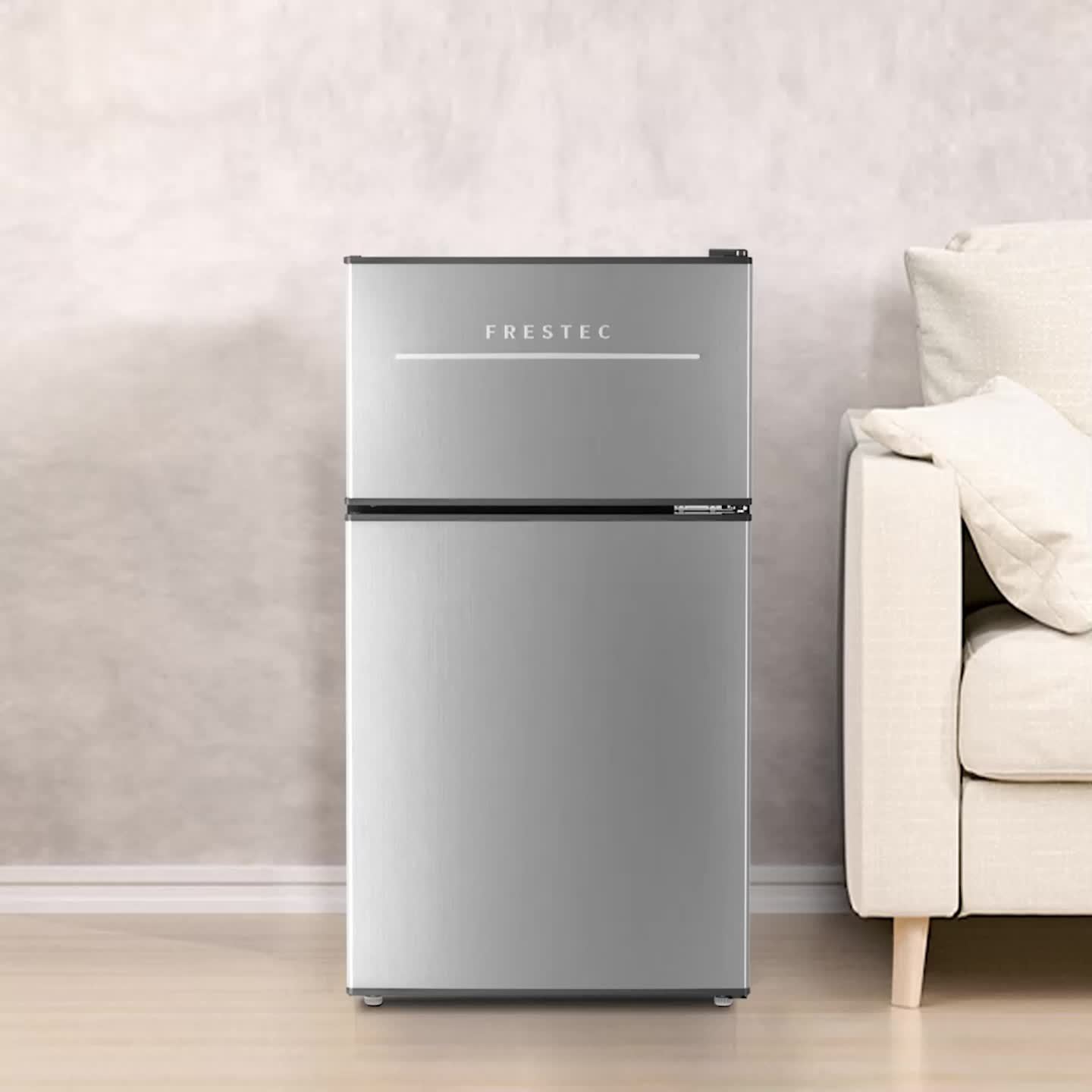 Frestec 3.5 Cubic Feet Mini Fridge With Freezer Compartment