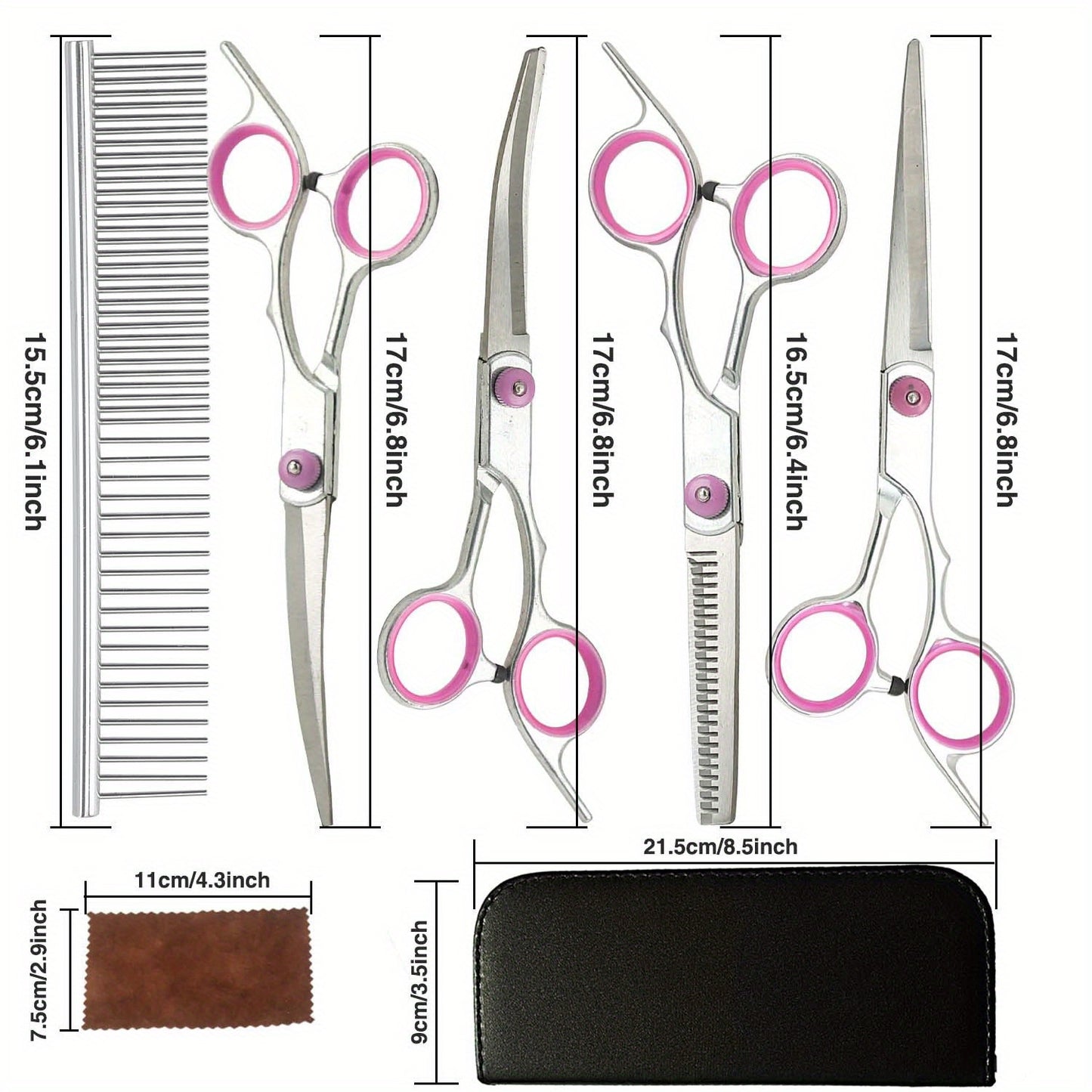 5-in-1 Professional Dog Beauty Scissors Knife Set for Pets