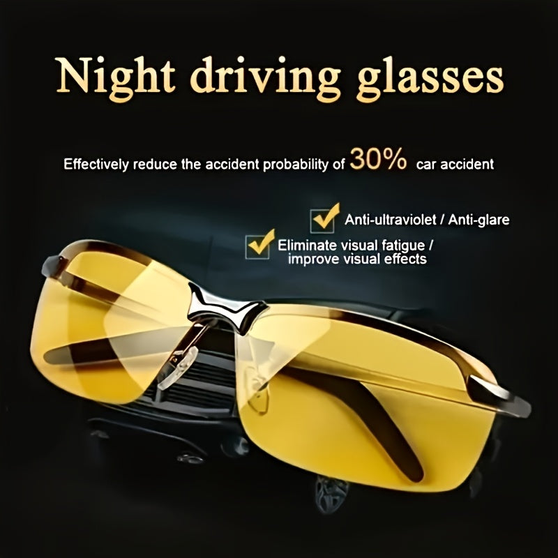 Ultra Light Aurora Night Vision Driving Glasses For Men And Women Anti Glare