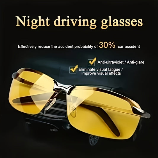 Ultra Light Aurora Night Vision Driving Glasses For Men And Women Anti Glare
