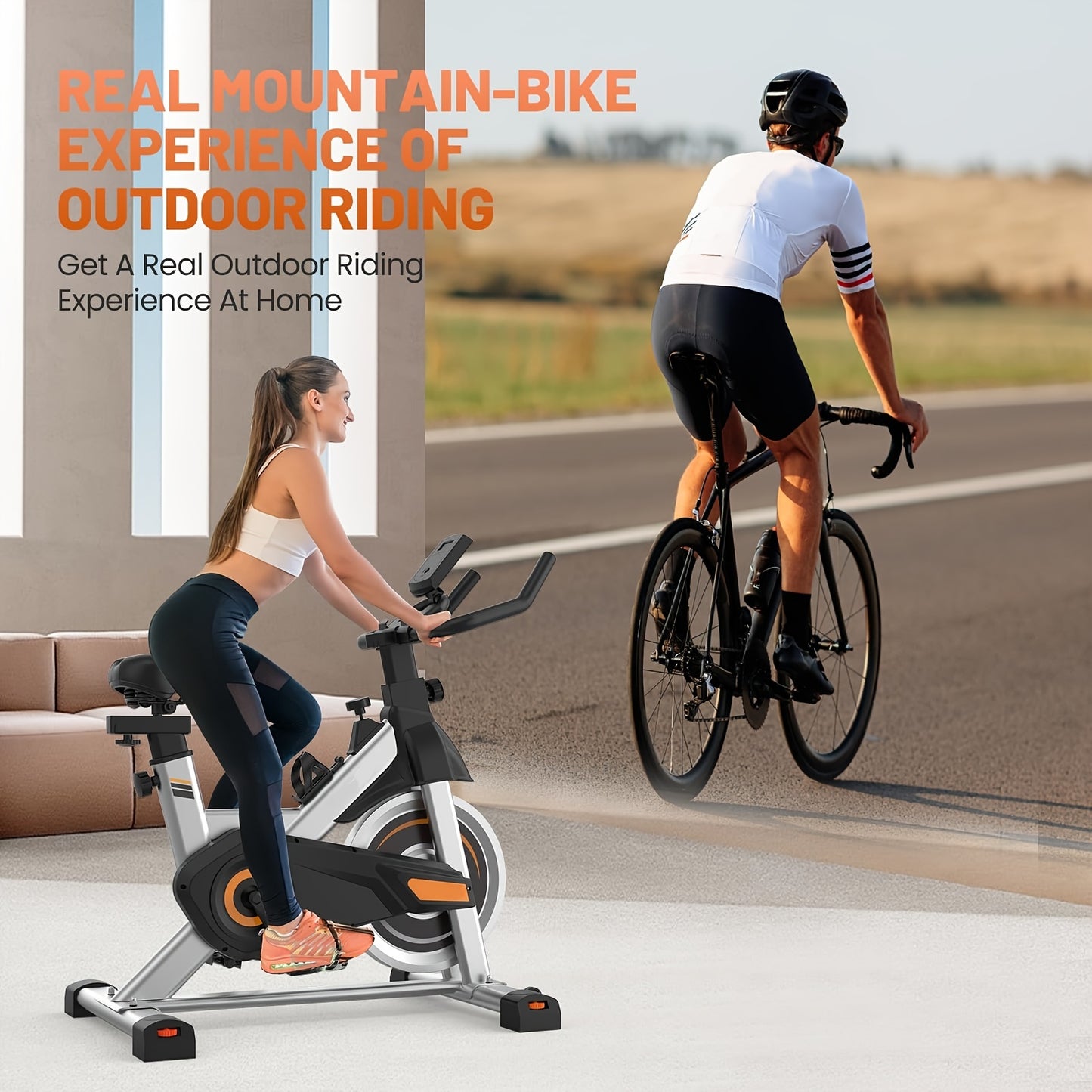 Stationary Cycle Bike With Digital Display And Comfortable Seat