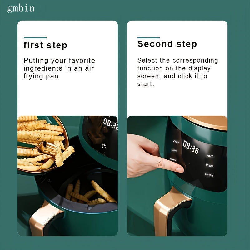 Smart Electric Air Fryer - Large Capacity with Visual Window