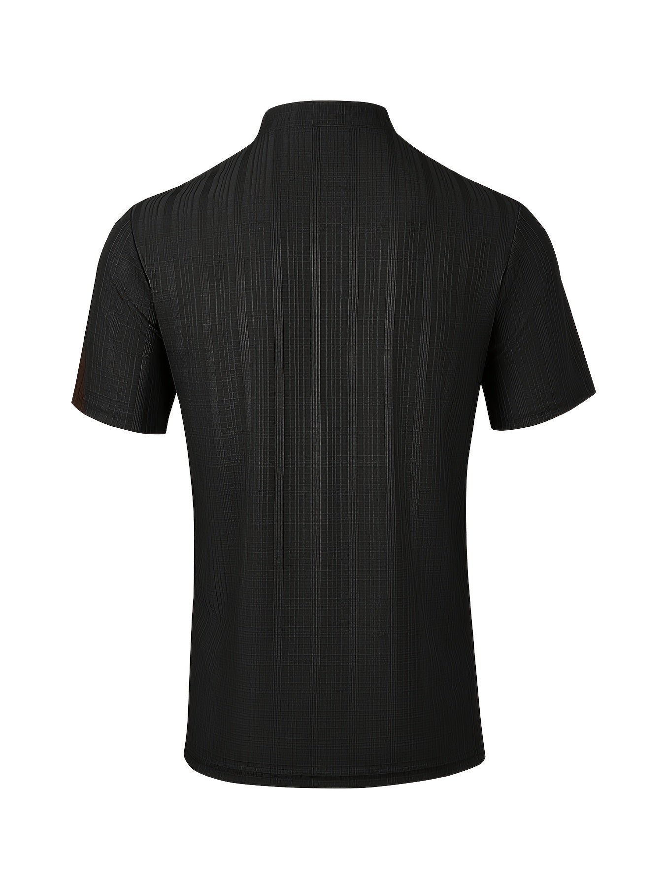 Men'S Solid Color Short-Sleeve Shirt with a Casual Pocket, Perfect for Summer.