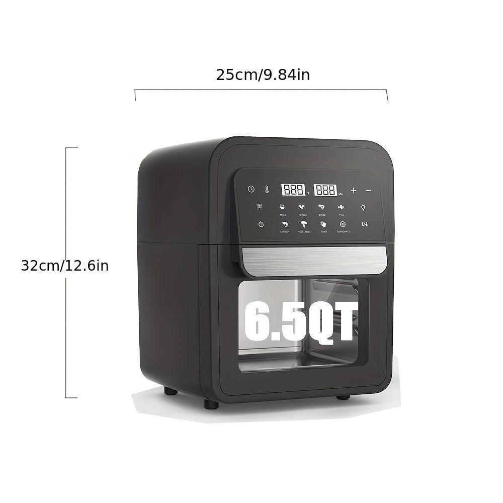 6.5 Quart Air Fryer Electric Hot Airfryers Oven Oil Free Cooker with 8 Presets, Digital LCD Touch Screen, Non-Stick Basket