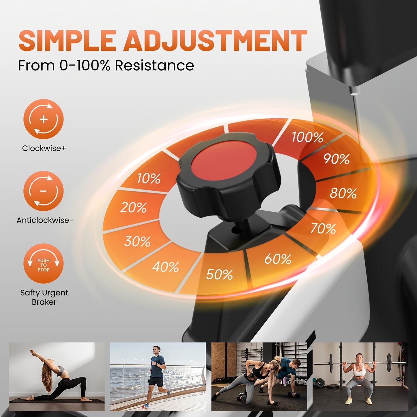 Stationary Cycle Bike With Digital Display And Comfortable Seat