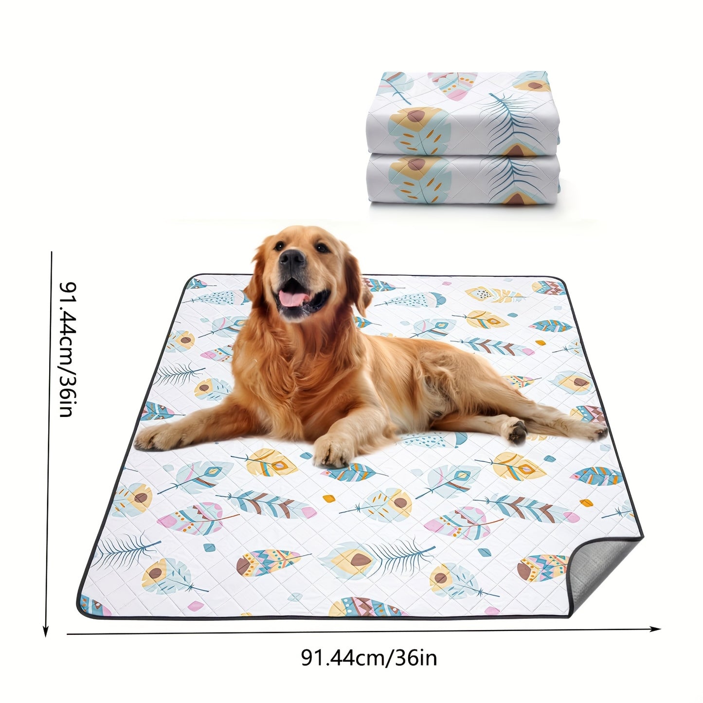 LOOBANI Washable Dog Pee Pads 2 Pack Leak Proof Non Slip