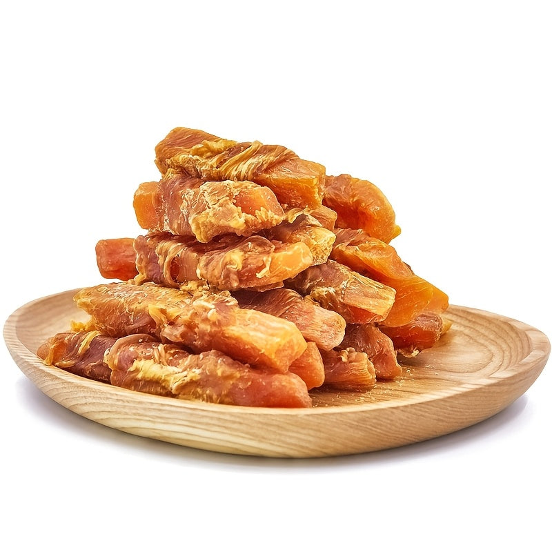 Sweet Potato And Chicken Wrapped Fries Dog Treats Balanced Nutrition For All Breeds And Sizes Dental Health Dog Food Skinless Ingredient Treats