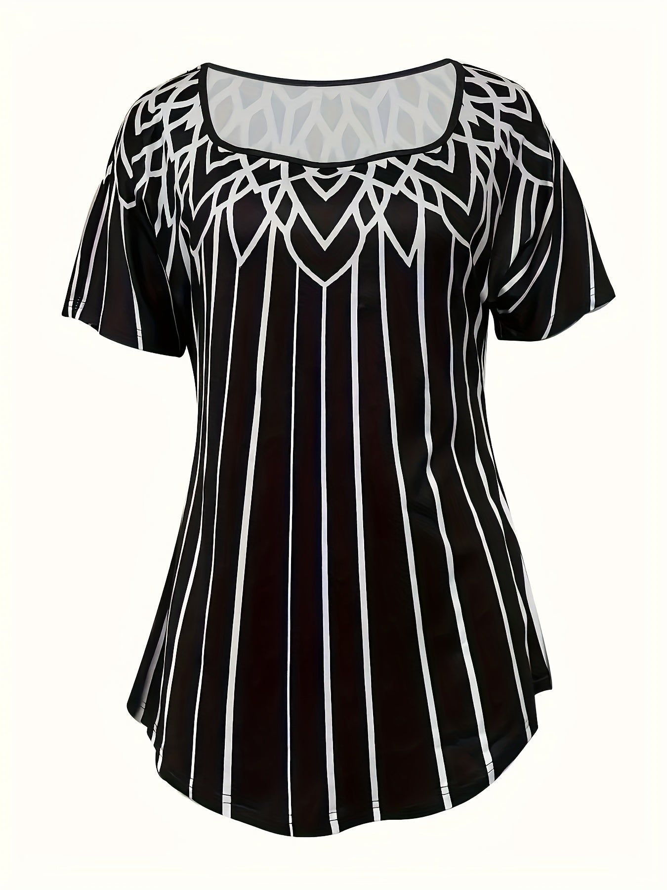 Black & White Striped T-Shirt for Women | Casual Summer Top