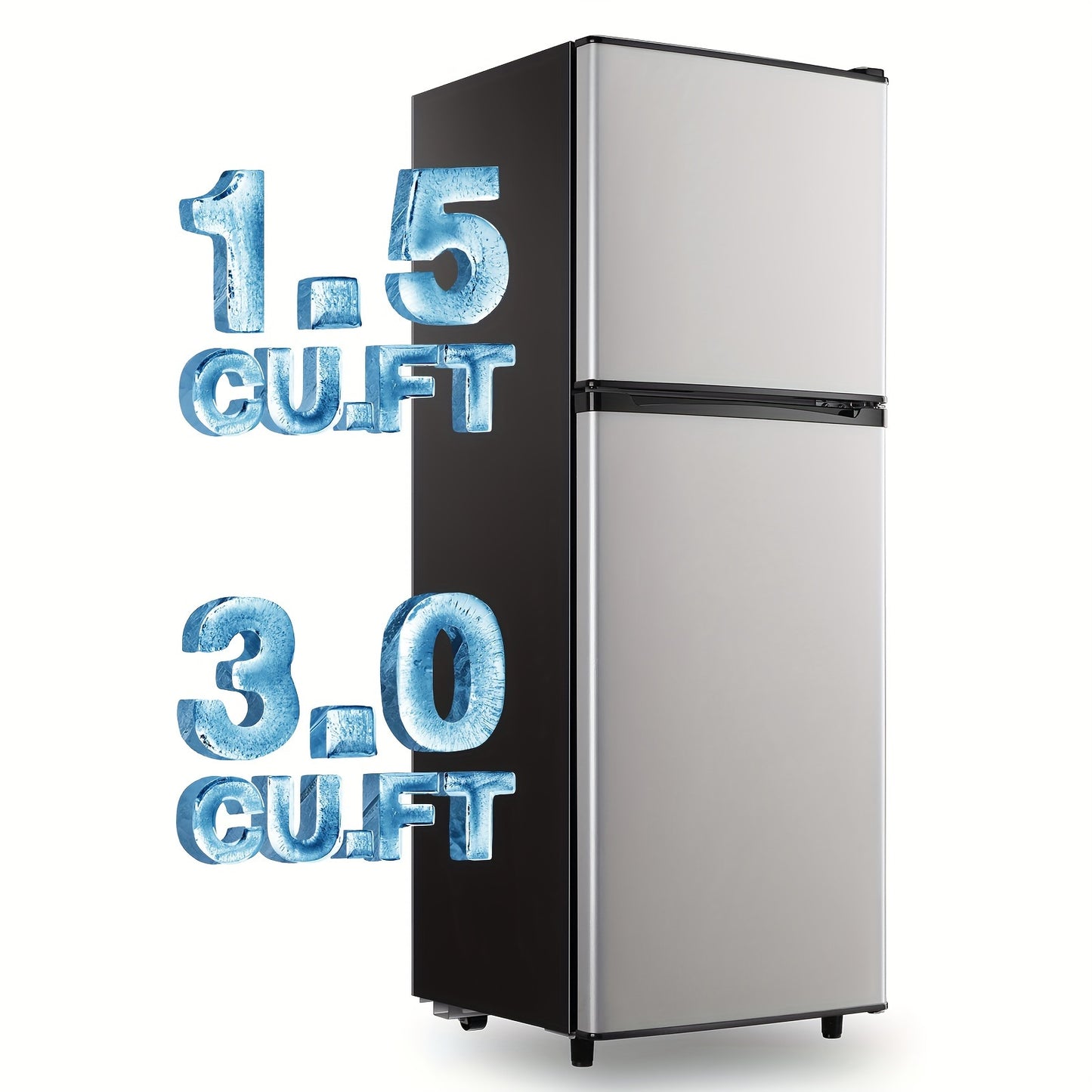 WANAI Small Refrigerator With Freezer 3.2 Cu. Ft Large Capacity