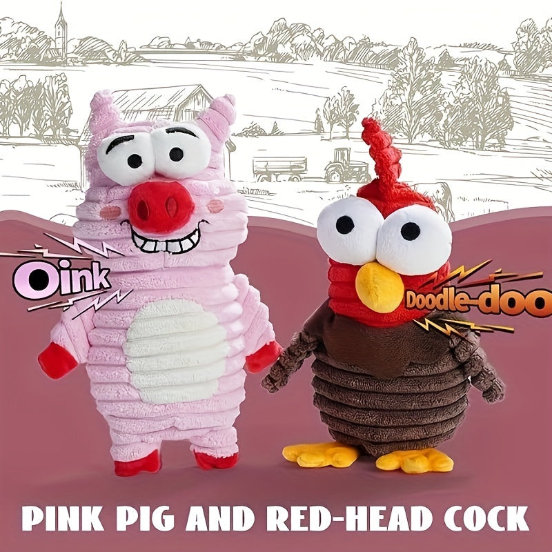 Nocciola Dog Squeaky Toy Set Five Plush Interactive Toys