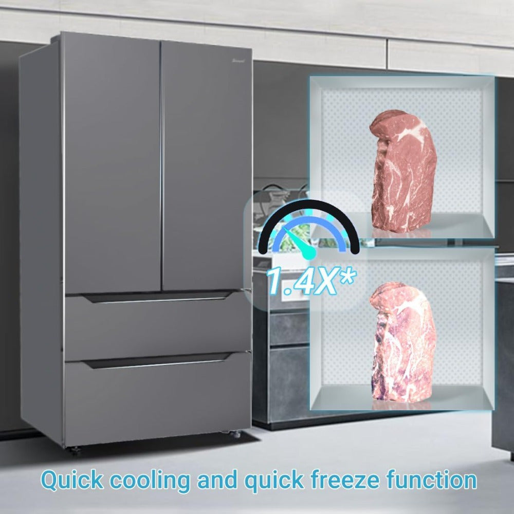 22.5 Cu.Ft Stainless Steel Refrigerator - Counter-Depth Design