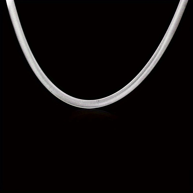 925 Sterling Silver Flat Snake Chain Necklace Unisex Gift