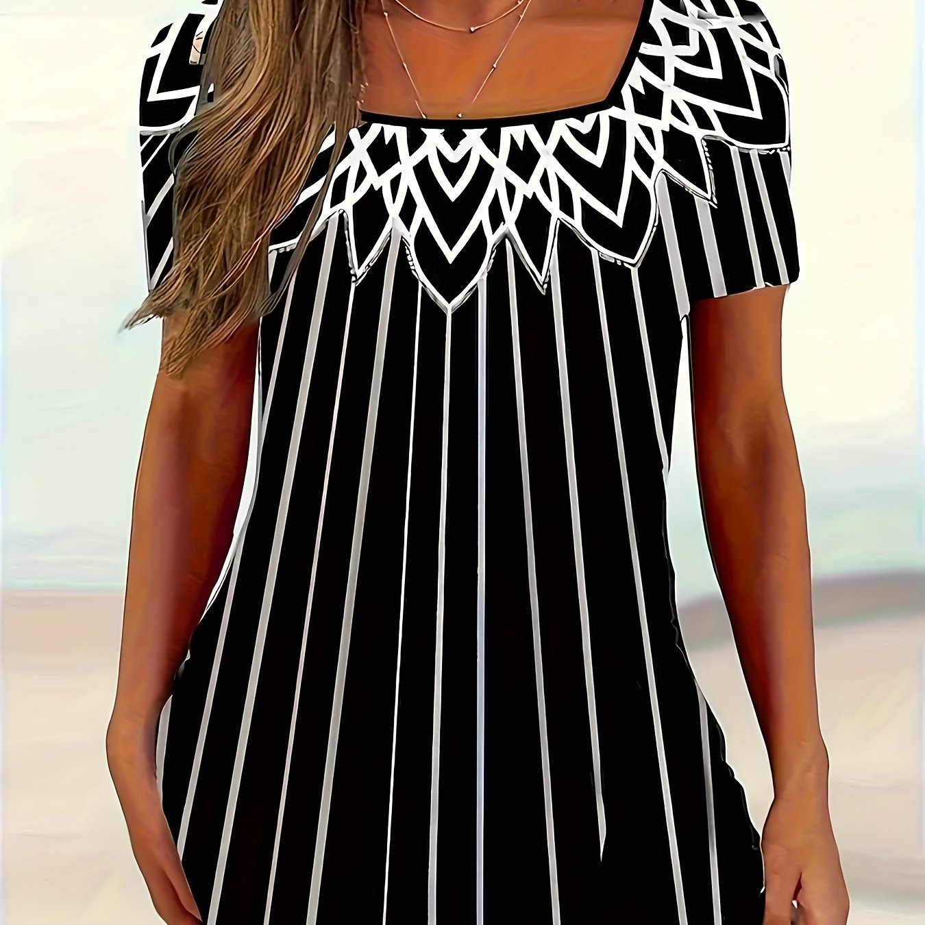 Black & White Striped T-Shirt for Women | Casual Summer Top