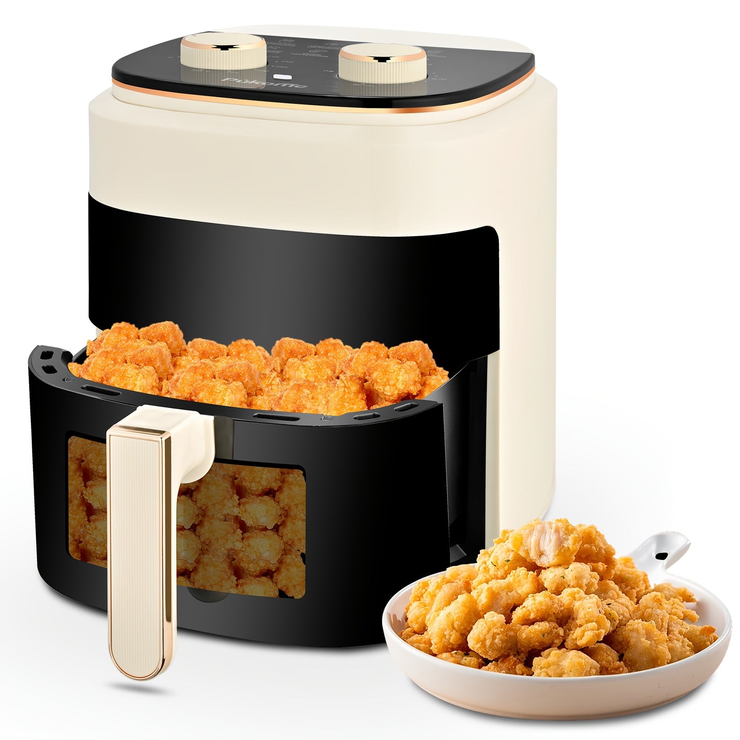 SUSTEAS 4QT Air Fryer 8-in-1 Adjustable Temp Beige