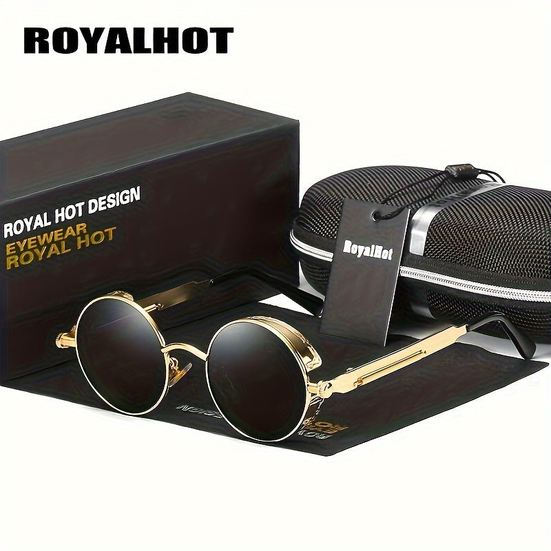 RoyalHot Polarized Round Frame Punk Fashion Glasses For Outdoor