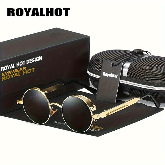 RoyalHot Polarized Round Frame Punk Fashion Glasses For Outdoor