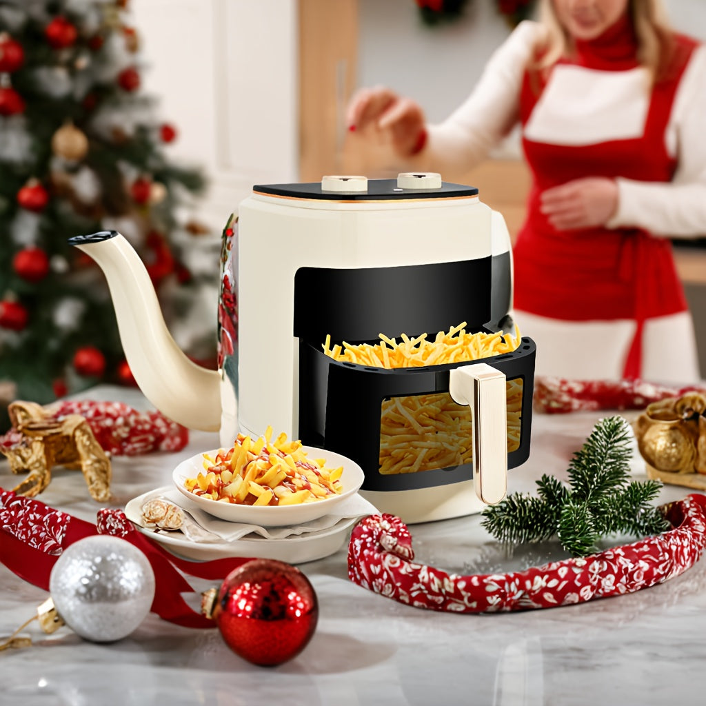 SUSTEAS 4QT Air Fryer 8-in-1 Adjustable Temp Beige