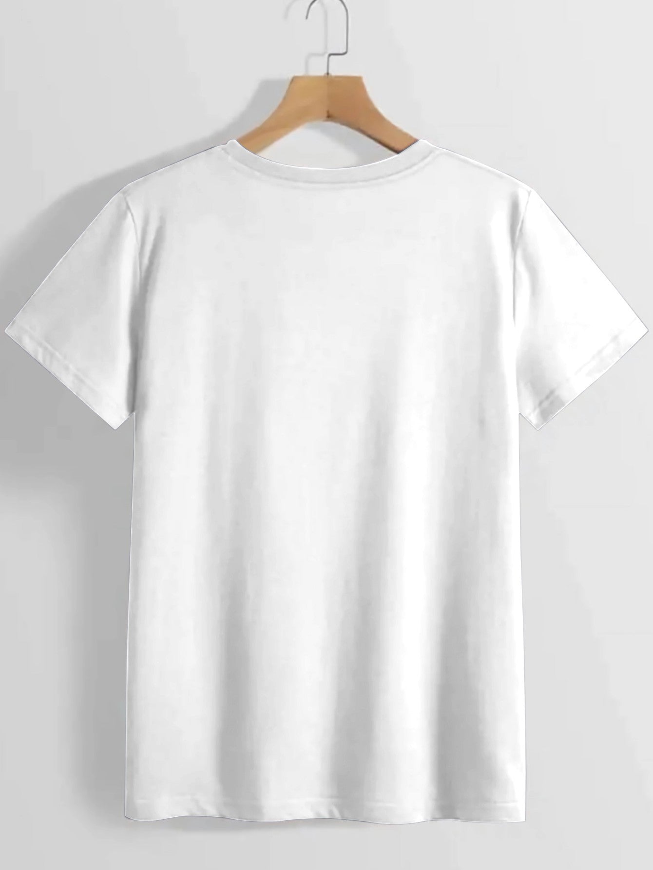 Womens Crew Neck Fashionable Heart Print T-Shirt Casual Top