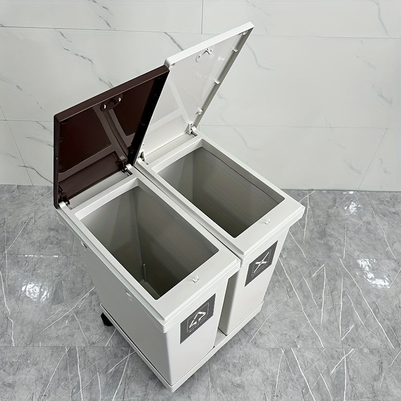 Large-Capacity Oversized Sorting Trash Bins with Wheels