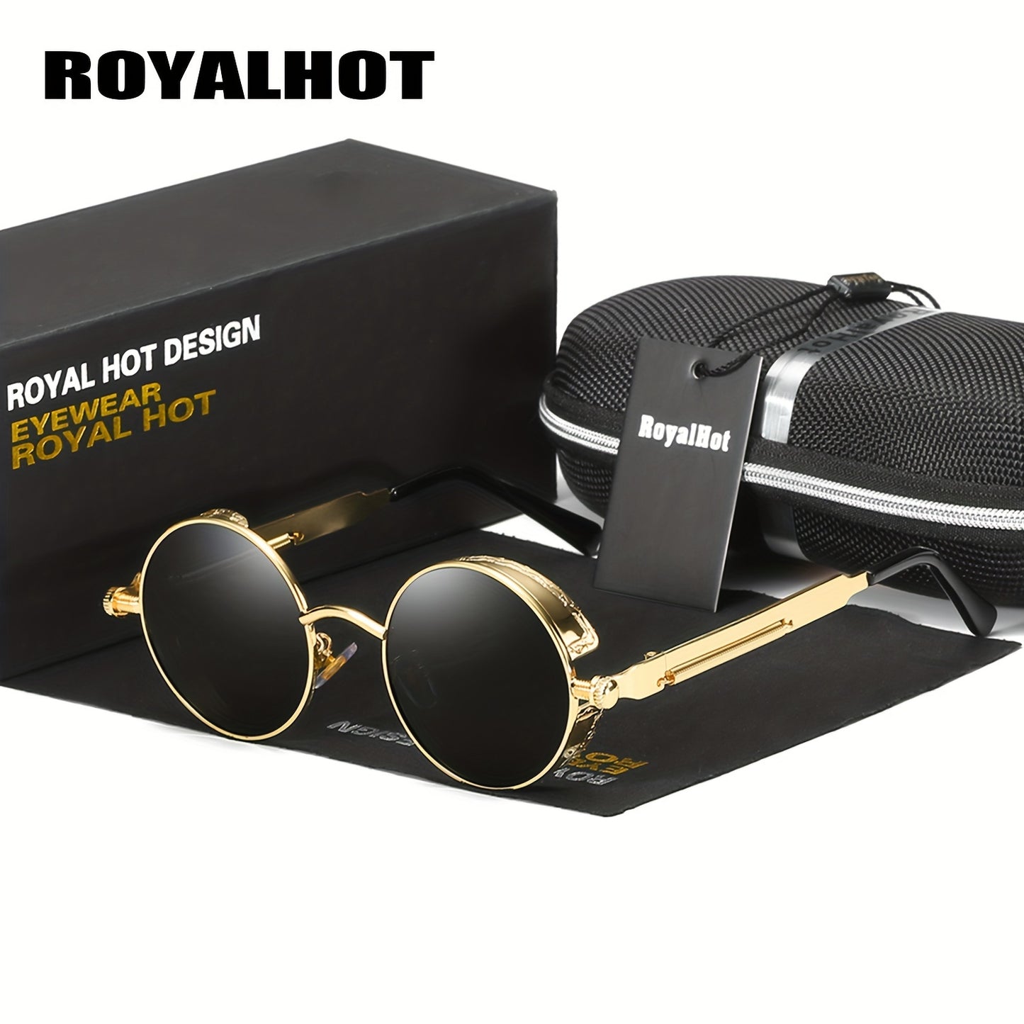 RoyalHot Polarized Round Frame Punk Fashion Glasses For Outdoor
