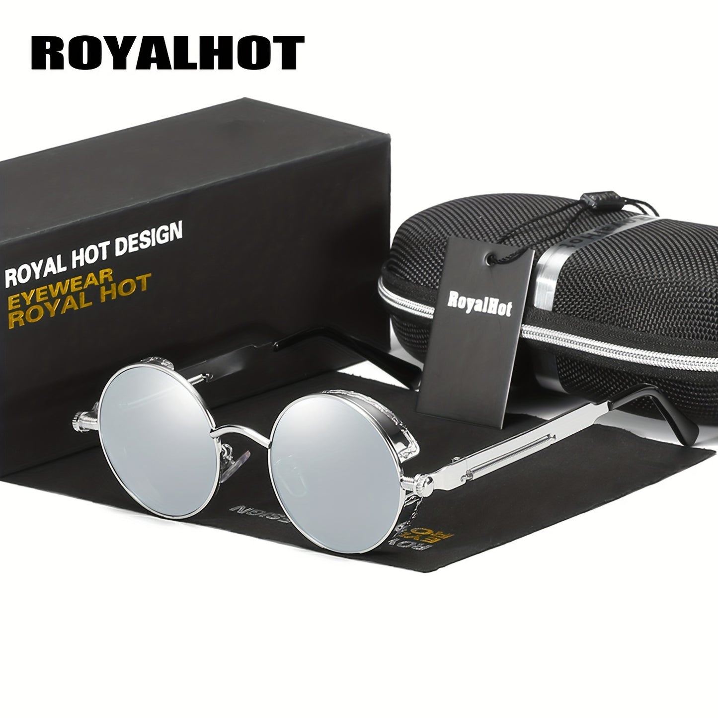 RoyalHot Polarized Round Frame Punk Fashion Glasses For Outdoor