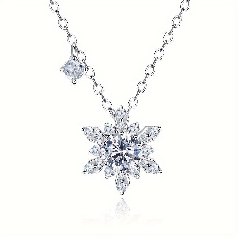 1pc Fine18k Gold Plated 925 Silver 5.5g Moissanite Necklace