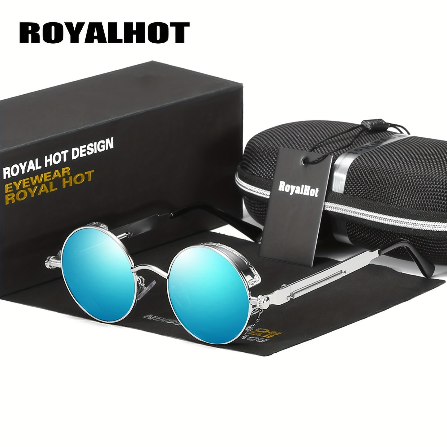 RoyalHot Polarized Round Frame Punk Fashion Glasses For Outdoor